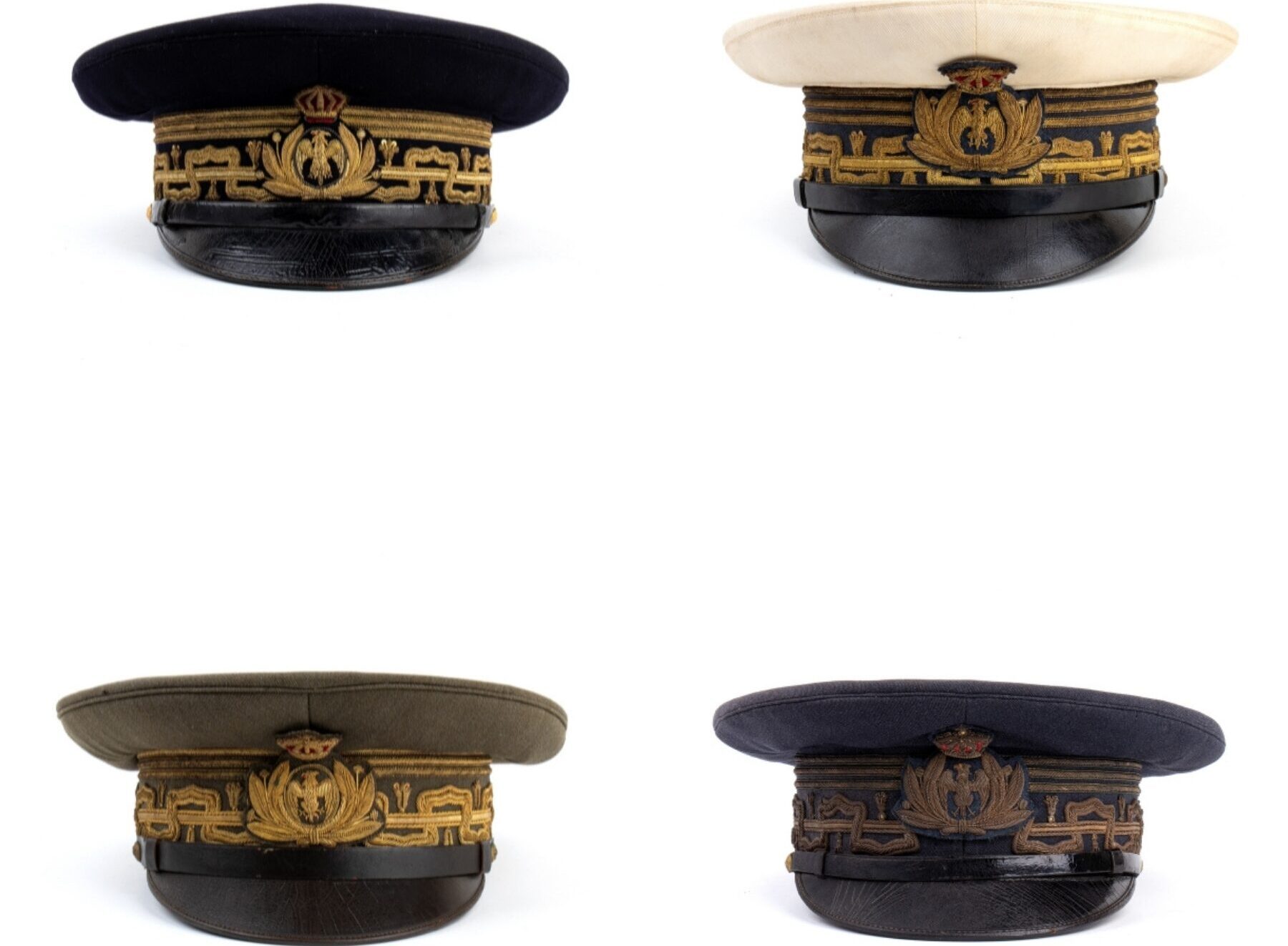 MILITARIA: LO STREPITOSO SET DI CAPPELLI DEL GENERALE GIUSEPPE VALLE