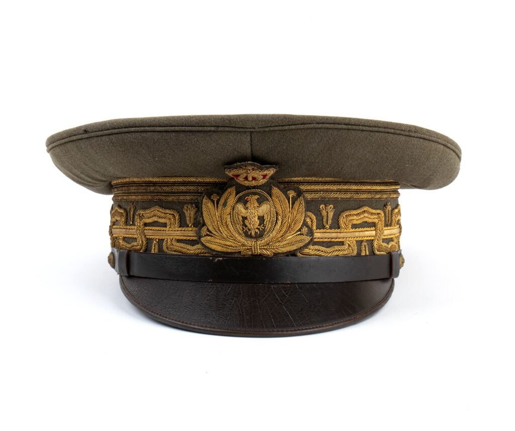 ITALIA, REGNO Secondo quarto del XX Secolo Berretto da giorno da Generale di Armata aerea appartenuto al Generale Giuseppe Valle, Provenienza: Collezione Marco Pittaluga