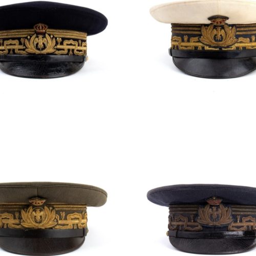 MILITARIA: LO STREPITOSO SET DI CAPPELLI DEL GENERALE GIUSEPPE VALLE